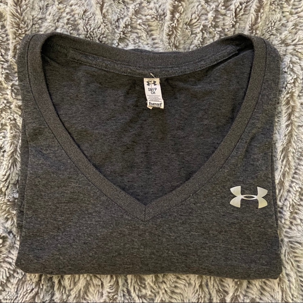 Women's UA Tech™ V-Neck | Heather Gray | Small